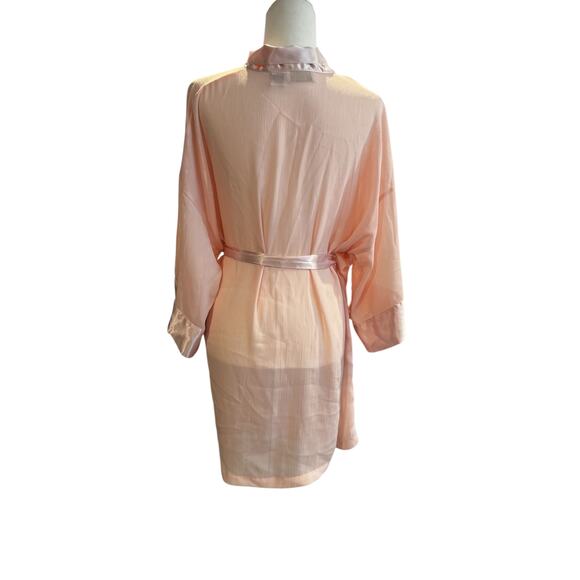 VICTORIA'S SECRET Gold Label Petal Pink Kimono Robe One Size Fits All - Picture 3 of 6